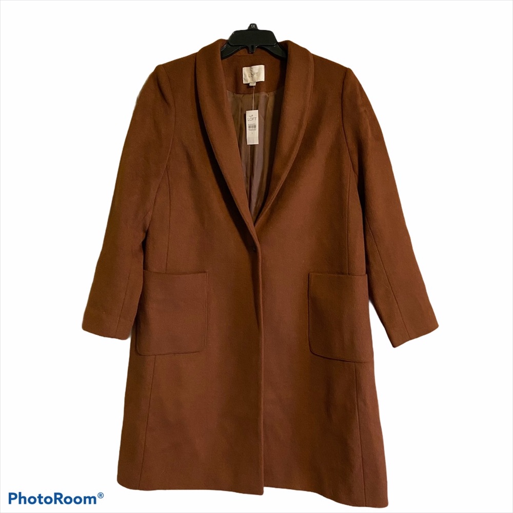 NWT Ann Taylor LOFT Shawl Collar Wool Coat